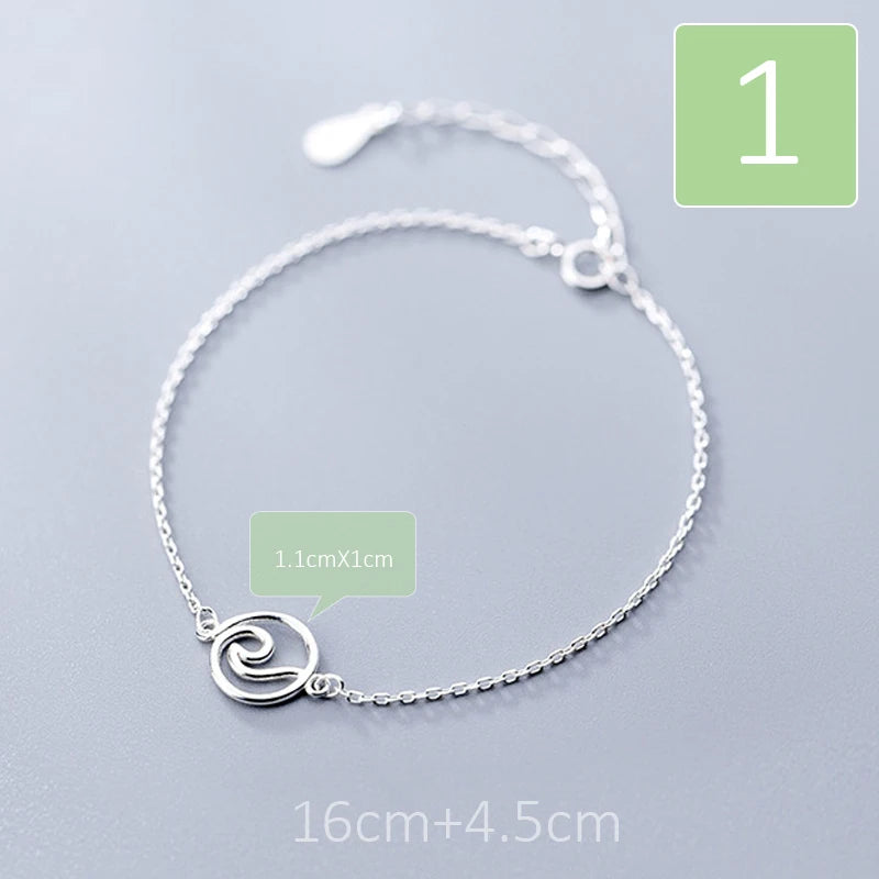 Trustdavis 925 Silver Round Bracelet Women Gift DA68