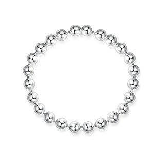 Trustdavis 925 Silver Beads Cocktail Ring Size 6 7 8 Women Girls Xmas Gift