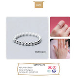 Trustdavis 925 Silver Beads Cocktail Ring Size 6 7 8 Women Girls Xmas Gift