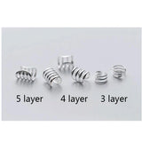 Trustdavis 925 Silver 3 4 5 Layer Ear Cuff Clip On Earrings