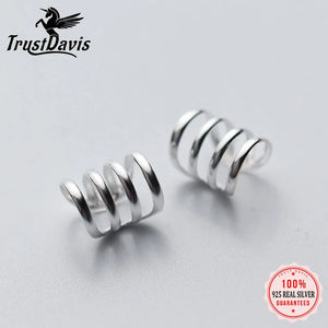 Trustdavis 925 Silver 3 4 5 Layer Ear Cuff Clip On Earrings