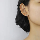 Trustdavis 925 Silver Asymmetric Planet Star Stud Earrings