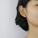 Trustdavis 925 Silver Asymmetric Planet Star Stud Earrings