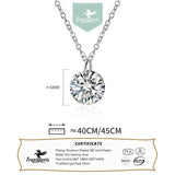 Trustdavis 925 Silver CZ Circle Pendant Necklace Women Silver Jewelry
