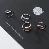 Trustdavis 925 Silver Earrings CZ Double Ring DA293