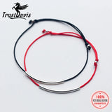 Trustdavis 925 Silver Red Rope Bracelet Anklet DS1013