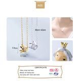 Trustdavis 925 Silver Hand Crown Pendant Choker for Girls DS1433