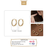Trustdavis 925 Sterling Silver CZ Hoop Earrings Party Gift