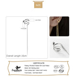 Trustdavis 925 Silver Ear Line Cuff Earrings Birthday Present