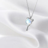 Trustdavis 925 Silver Sweet Heart Key Pendant Necklace Daughter Birthday Gift