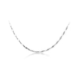 Trustdavis 925 Sterling Silver Twisted Slices Chain Choker Necklace