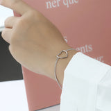 Trustdavis 925 Silver Romantic Heart Chain Anklet For Wife