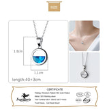 Trustdavis 925 Silver Crystal Pendant Necklace For Women