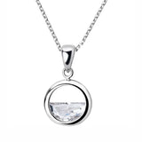 Trustdavis 925 Silver Crystal Pendant Necklace For Women