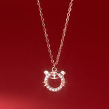 Trustdavis 925 Silver Little Tiger Bird Cat Rabbit Pendant Necklace