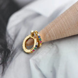 Trustdavis 925 Silver Zircon 7mm Hoop Earring Women Teen Party Fine Jewelry