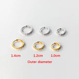 Trustdavis 925 Silver Geometric Hoop Earring Punk Jewelry