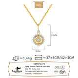 Trustdavis 925 Sterling Silver Sun Flower Pendant Necklace