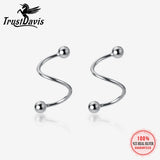 Trustdavis 925 Silver Women's Ball Beads Ear Buckle Ring DA1157