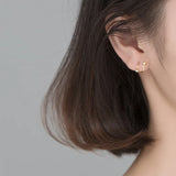 Trustdavis 925 Silver Women's Ball Beads Ear Buckle Ring DA1157