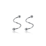 Trustdavis 925 Silver Women's Ball Beads Ear Buckle Ring DA1157