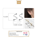 Trustdavis 925 Silver Women's Ball Beads Ear Buckle Ring DA1157