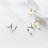 Trustdavis 925 Sterling Silver Women's Spiral Ear Bones Ear Buckle