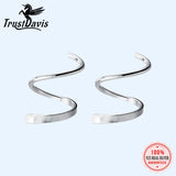 Trustdavis 925 Sterling Silver Women's Spiral Ear Bones Ear Buckle