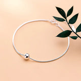 Trustdavis 925 Silver Beads Snake Chain Anklet Bracelet Women Gift