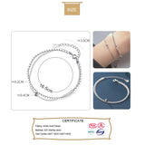 Trustdavis 925 Silver Beads Chain Bracelet For Women