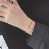 Trustdavis 925 Silver Beads Chain Bracelet For Women