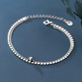 Trustdavis 925 Silver Beads Chain Bracelet For Women