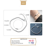 Trustdavis 925 Silver Arc Box Chain Bracelet Women S925 Jewelry DA1173