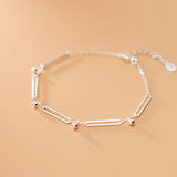 Trustdavis S925 Geometric Rectangle Bracelet for Women