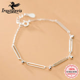 Trustdavis S925 Geometric Rectangle Bracelet for Women