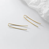 Trustdavis 925 Silver Tiny Hook Earrings Anti-allergy S