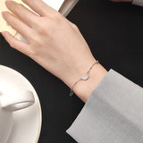 Trustdavis 925 Silver CZ Moon Star Bracelet Anklet Women Gift DA623