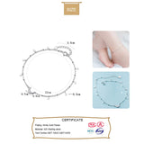Trustdavis 925 Silver CZ Moon Star Bracelet Anklet Women Gift DA623