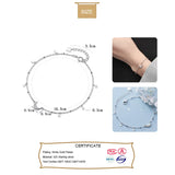 Trustdavis 925 Silver CZ Moon Star Bracelet Anklet Women Gift DA623
