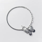 Trustdavis 925 Silver Butterfly Chain Bracelet Women Wedding Party Jewelry
