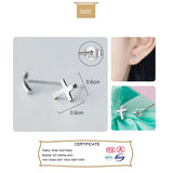 Trustdavis 925 Silver Tiny Cross Earrings Women Wedding 925 Earring DS248