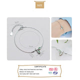 Trustdavis 925 Silver Leaves Charm Bracelet For Women Wedding Anniversary