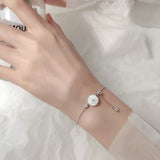 Trustdavis 925 Silver Daisies CZ Bracelet Wedding Jewelry Gift DA1084