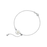 Trustdavis 925 Silver Daisies CZ Bracelet Wedding Jewelry Gift DA1084