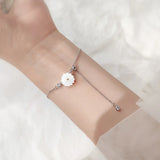 Trustdavis 925 Silver Daisies CZ Bracelet Wedding Jewelry Gift DA1084