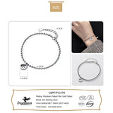 Trustdavis 925 Silver Cross Bracelet for Women