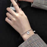 Trustdavis 925 Silver Cross Bracelet for Women