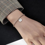 Trustdavis 925 Silver Cross Bracelet for Women