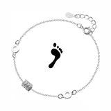 Trustdavis 925 Sterling Silver CZ Anklets For Women Silver 925 Jewelry Gift