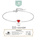 Trustdavis 925 Silver Love Heart Bracelet Wedding Jewelry